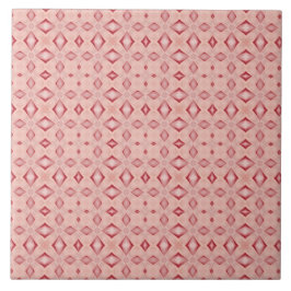 Vibrant Roze Diamond Geometrische Middellandse Zee Tegeltje