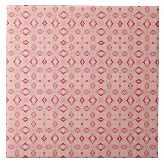 Vibrant Roze Diamond Geometrische Middellandse Zee Tegeltje (Voorkant)