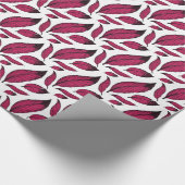 Vibrant roze doezelpatroon cadeaupapier (Hoek)