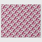 Vibrant roze doezelpatroon cadeaupapier (Vlak)