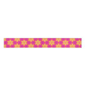 Vibrant roze en geel Abstract patroon Grosgrain Lint (Voorkant)