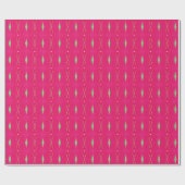 Vibrant Roze en Groene Ogee gepatterd Cadeaupapier (Vlak)