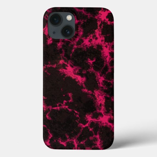 Vibrant roze en zwarte vlammen Case-Mate iPhone case (Achterkant)