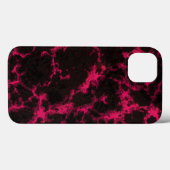 Vibrant roze en zwarte vlammen Case-Mate iPhone case (Achterkant (horizontaal))