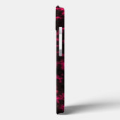 Vibrant roze en zwarte vlammen Case-Mate iPhone case (Achterkant / Links)