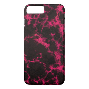 Vibrant roze en zwarte vlammen Case-Mate iPhone case