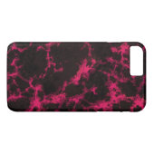 Vibrant roze en zwarte vlammen Case-Mate iPhone case (Achterkant (Horizontaal))