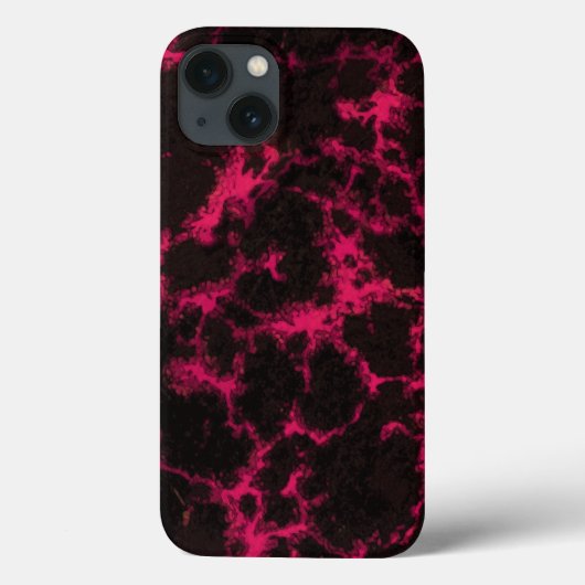 Vibrant roze en zwarte vlammen Case-Mate iPhone case (Achterkant)