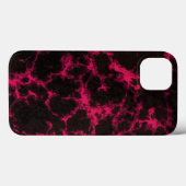 Vibrant roze en zwarte vlammen Case-Mate iPhone case (Achterkant (horizontaal))
