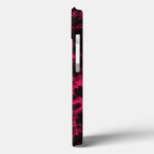 Vibrant roze en zwarte vlammen Case-Mate iPhone case (Achterkant / Links)