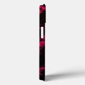 Vibrant roze en zwarte vlammen Case-Mate iPhone case (Achterkant / Rechts)