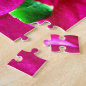Vibrant roze Floral Azalea Jigzaag Puzzle Legpuzzel (Zijkant)