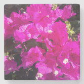 Vibrant Roze Floral Stenen Onderzetter (Voorkant)