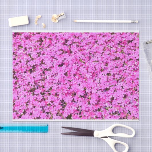Vibrant Roze Floral Tissuepapier (Craft)