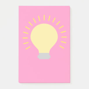Vibrant roze gele lamp post-it® notes