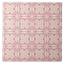 Vibrant roze Geometrische Middellandse Zee geïnspi Tegeltje