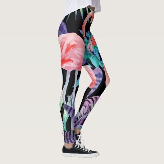 Vibrant, roze leggings van de flamingdruk van Flam (Rechts)