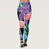 Vibrant, roze leggings van de flamingdruk van Flam (Achterkant)