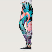 Vibrant, roze leggings van de flamingdruk van Flam (Links)