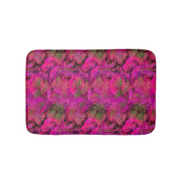 Vibrant roze oliepatroon badmat