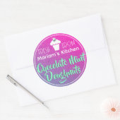 Vibrant roze Paars ombre cupcake gebak Etiket (Envelop)