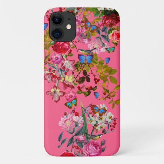 Vibrant Roze Roos Tuin Case-Mate iPhone Case (Achterkant)