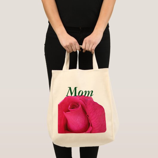 Vibrant Roze Rose voor mam Tote Bag (Voorkant (product))