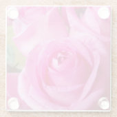Vibrant roze rozen glazen onderzetter (Achterkant)