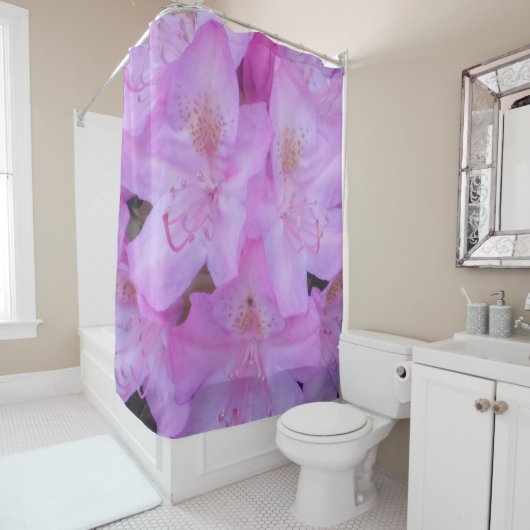 Vibrant roze schotelgordijn douchegordijn (In situ)