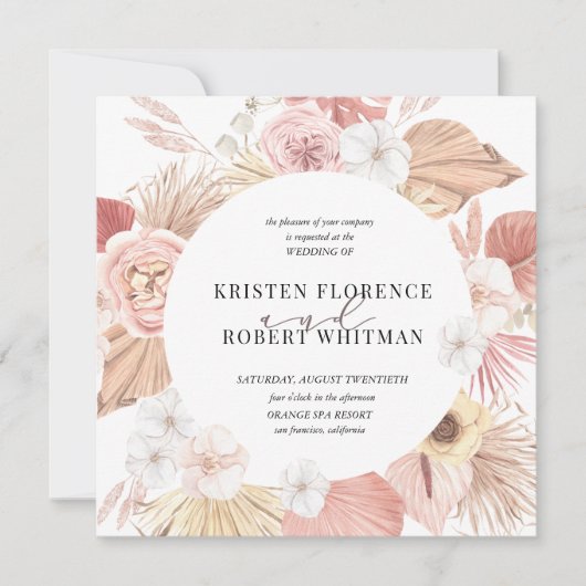 Vibrant Rustic Summer Floral Weddenschap Kaart (Voorkant)
