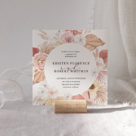 Vibrant Rustic Summer Floral Weddenschap Kaart