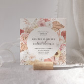 Vibrant Rustic Summer Floral Weddenschap Kaart