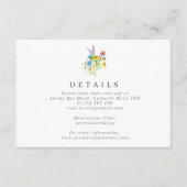 Vibrant Rustic Wildbloemen Weddenschapskaart Informatiekaartje (Voorkant)