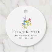Vibrant Rustic Wildflower Wedding Bedankjes Labels (Voorkant)