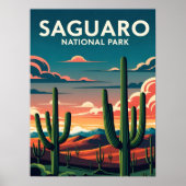 Vibrant saguaro National Park Poster (Voorkant)