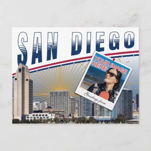 Vibrant San Diego California Photo Collage Briefkaart (Voorkant)