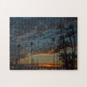 Vibrant San Diego Sunset met Palm Trees Legpuzzel