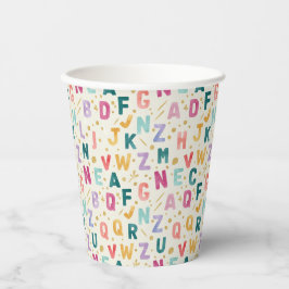 Vibrant Scholar Goudstof Patroon Papieren Bekers