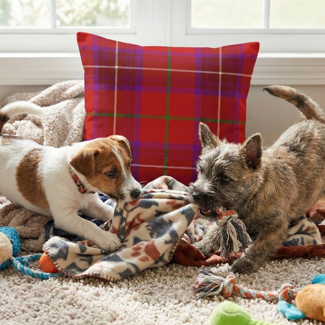 Vibrant Scottish Plaid - Rose Clan Tartan Kussen (Creator heeft geüpload)
