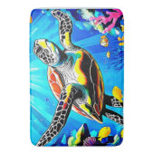 Vibrant Sea Turtle Dreamscape Badmat (Voorkant Verticaal)