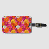 Vibrant Seamless Daisy Floral Pattern Bagagelabel (Voorkant (horizontaal))