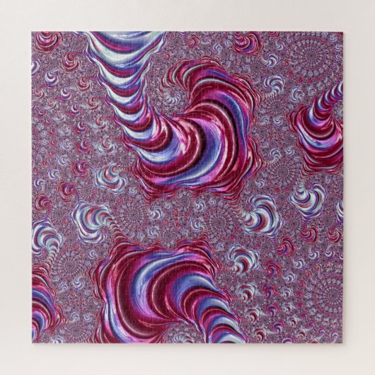 Vibrant Shiny Groovy Trippy Spiraling Fractal Art Legpuzzel (Verticaal)