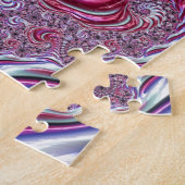 Vibrant Shiny Groovy Trippy Spiraling Fractal Art Legpuzzel (Zijkant)