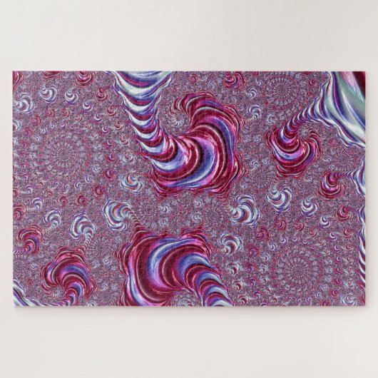 Vibrant Shiny Groovy Trippy Spiraling Fractal Art Legpuzzel (Horizontaal)