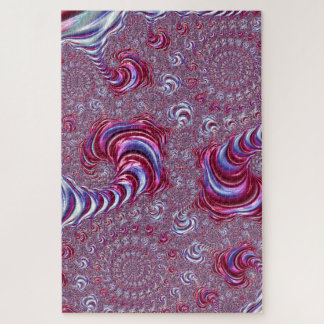 Vibrant Shiny Groovy Trippy Spiraling Fractal Art Legpuzzel