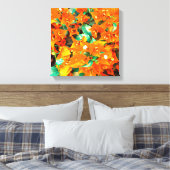 Vibrant Sinaasappel Bougainvillea Flowers Canvas Afdruk (Insitu (Slaapkamer))