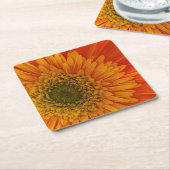 Vibrant Sinaasappel Gerbera Daisy Kartonnen Onderzetters (Schuin)