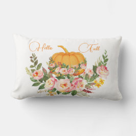 Vibrant Sinaasappel Hallo Herfst Pumpkin Waterverf Kussen