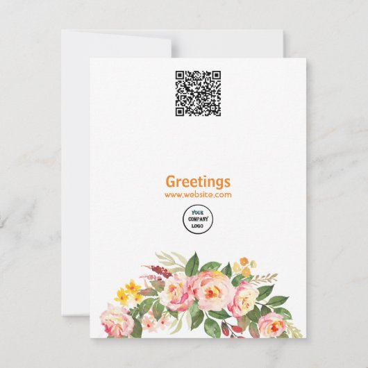 Vibrant Sinaasappel Halloween Pumpkin Waterverf Ro (Achterkant)