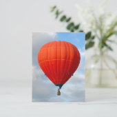 Vibrant Sinaasappel Hot Air Ballon Briefkaart (Staand voorkant)